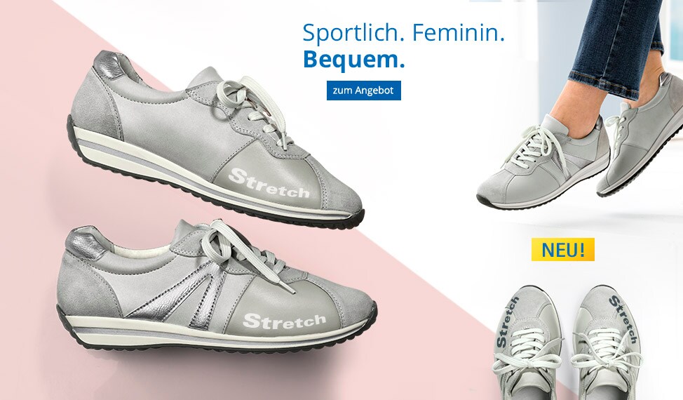 Sportlich. Feminin. Bequem. Sportlich. Feminin. Bequem.